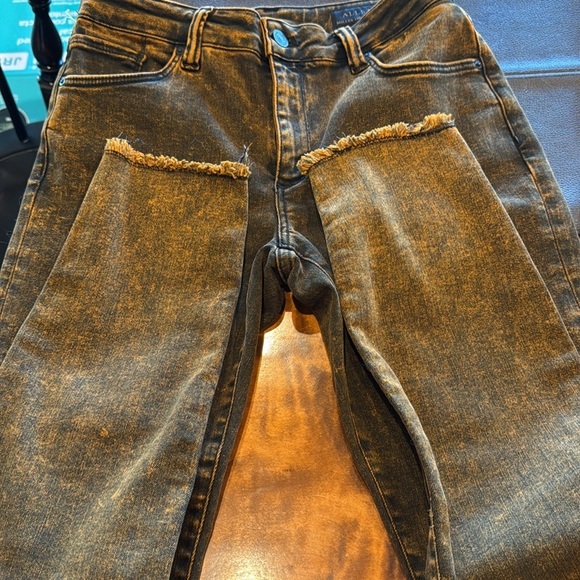 NWT AllSaints Miller Mid rise Skinny Orange Acid Washed Jeans Size Medium - Picture 3 of 12